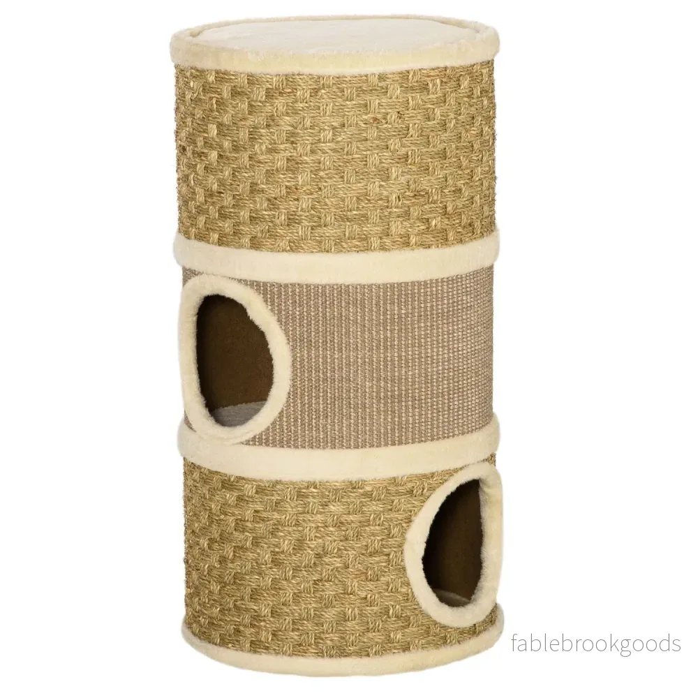 Cat Scratching Barrel, 3-Level Sisal Plysch, 37,5×70 cm Cat Scratching Barrel, 3-Level Sisal Plysch, 37,5×70 cm