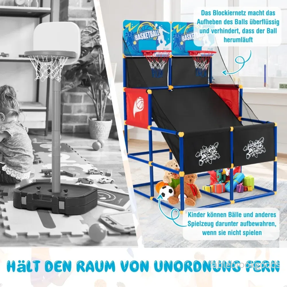 Basket – Arcade Game för barn med korgar – 2 90 x 90 x 140 cm – Färgglad - Bild 3