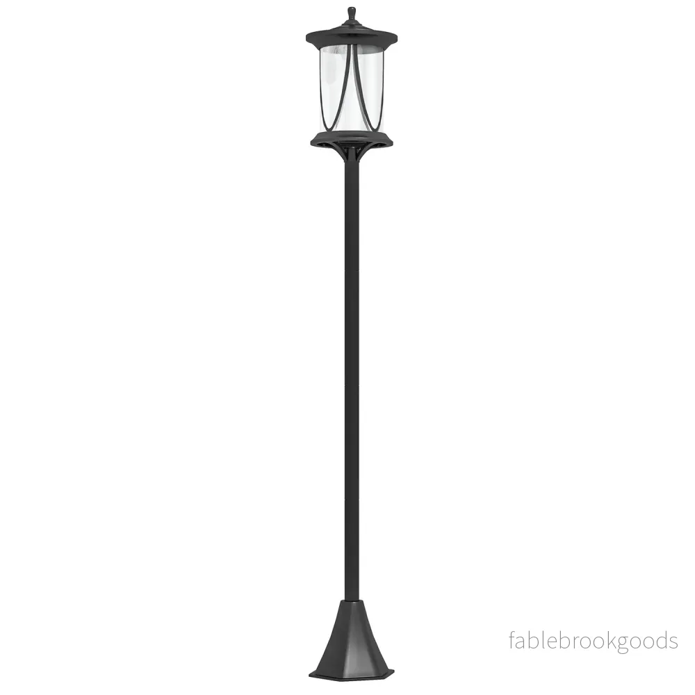 Solar Street Light, LED, Cool White, Waterproof, Black