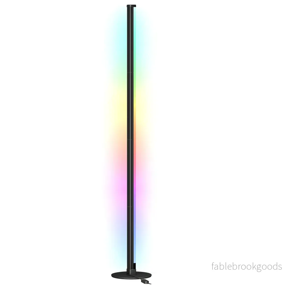 Vloerlamp - RGB LED met App-bediening en Muzieksync - Zwart - 18 x 139,4 cm - Bild 2