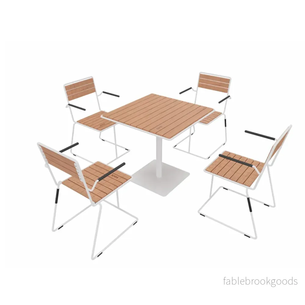 Utomhusmöbelgrupp Tina Set med 4 Stolar och 1 Bord