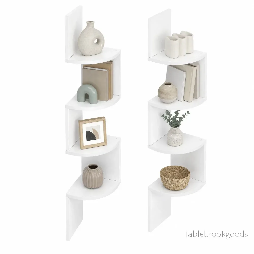 Hoekplank - 4 Etages - Zwevende Wandplank - Voor Boeken - Bild 2