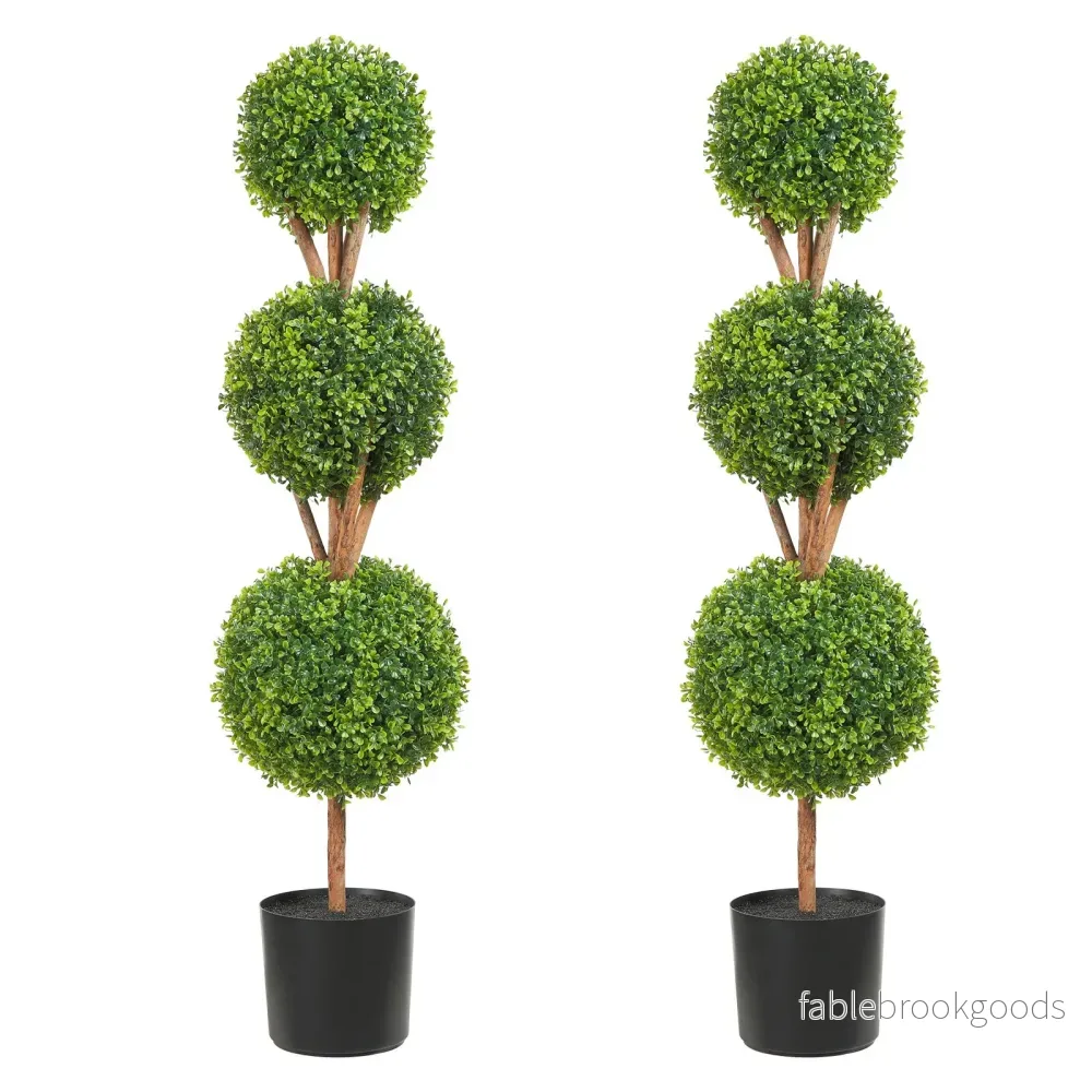 Konstgjord växt Buxbomsträd – 122 cm – 2-pack
