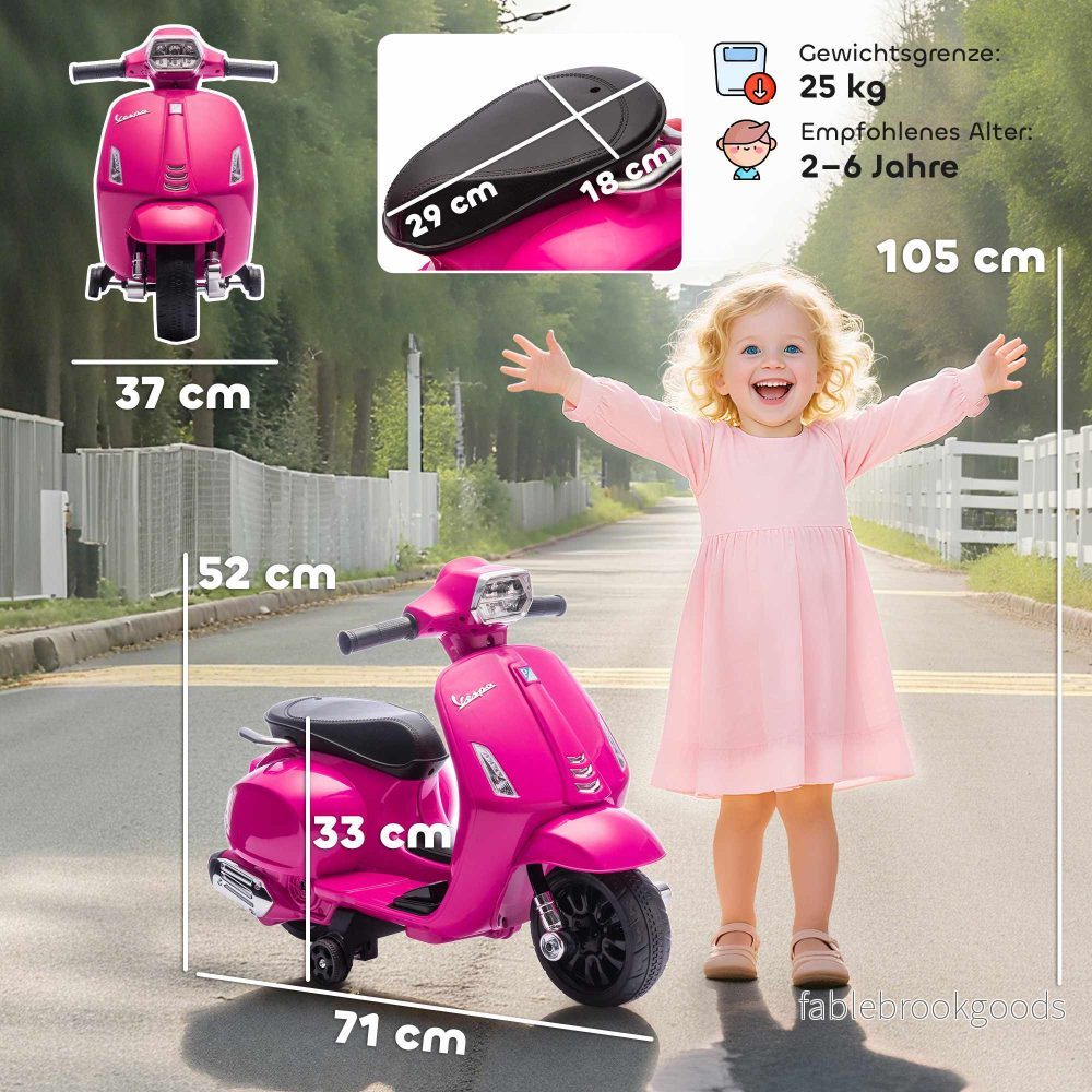 Elmotorcykel för barn med stödhjul, 2,5 km/h hastighet - Bild 3