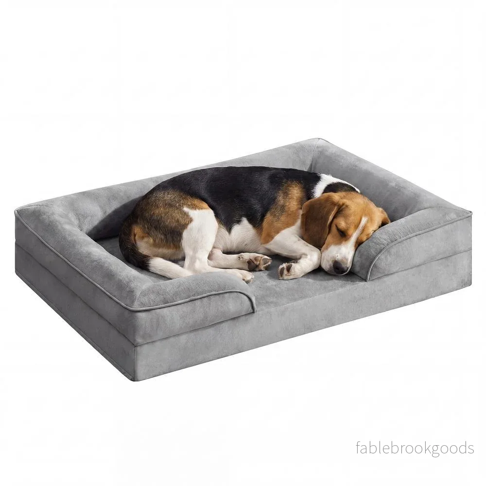 Orthopedisch Hondenbed – Maat L – Verhoogde Rand – Wasbare Hoes – Lichtgrijs Orthopedisch Hondenbed – Maat L – Verhoogde Rand – Wasbare Hoes – Lichtgrijs