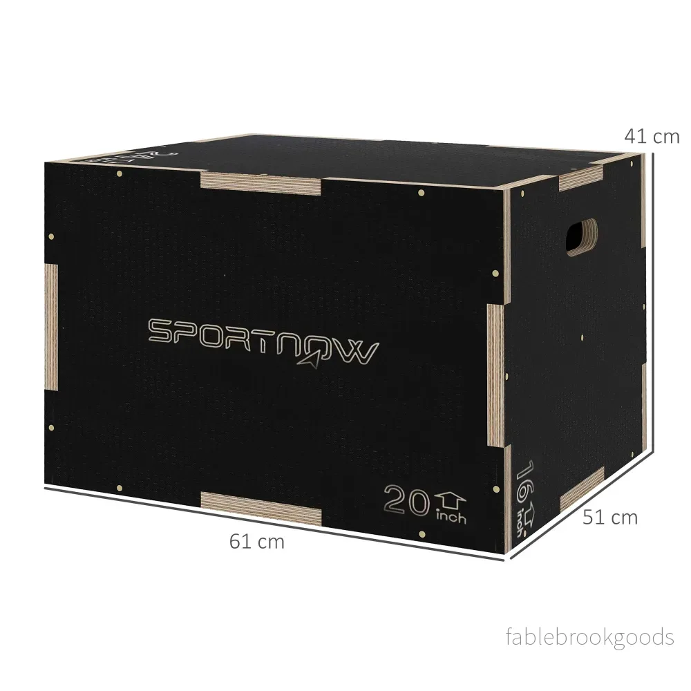 Plyobox, 3 höjder, 61x51x41 cm, svart, 120 kg kapacitet - Bild 3