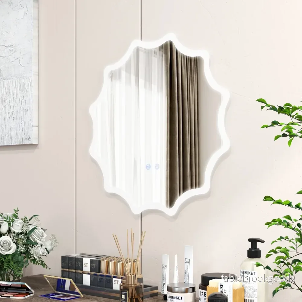 Badrumsspegel – med anti imma värmevåg design LED vägg – 60 x 60 cm – Silver - Bild 3