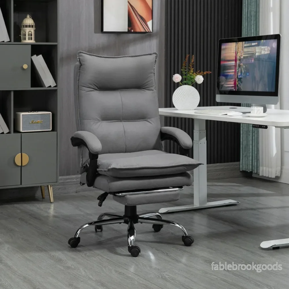 Ergonomisk kontorsstol med värme, lutning, fotstöd, justerbar höjd - Bild 2