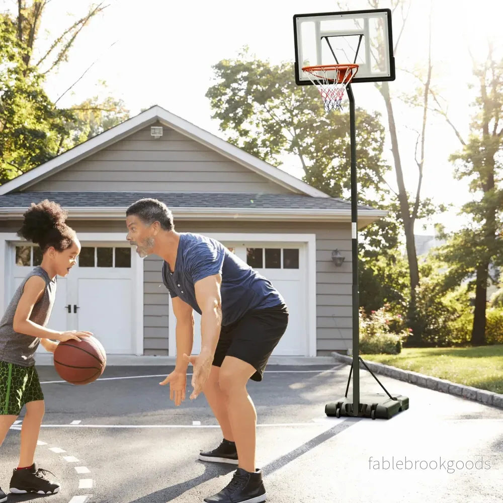 Justerbar basketbåge med stålstativ, 90–352 cm