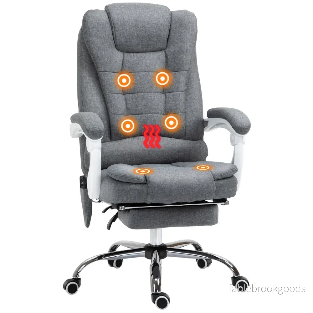 Ergonomisk kontorsstol med värme, massage och fotstöd Ergonomisk kontorsstol med värme, massage och fotstöd
