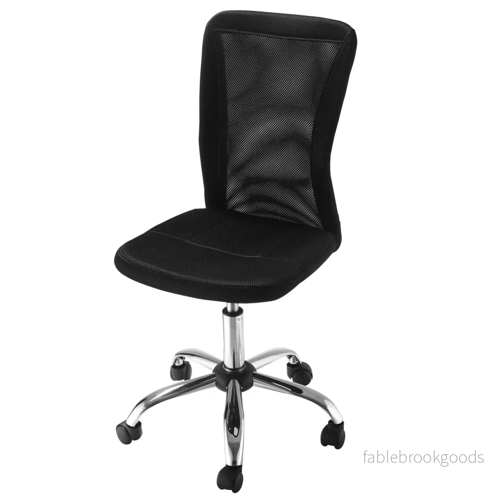 Ergonomisk kontorsstol, justerbar, ventilerande rygg, svart Ergonomisk kontorsstol, justerbar, ventilerande rygg, svart