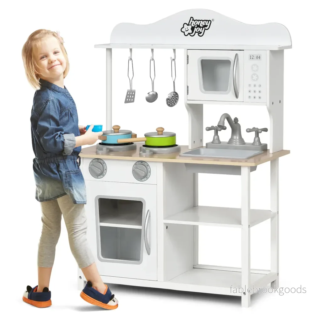 Barn – Lek Kök Trä Set – 60 x 30 x 83 cm – Vit