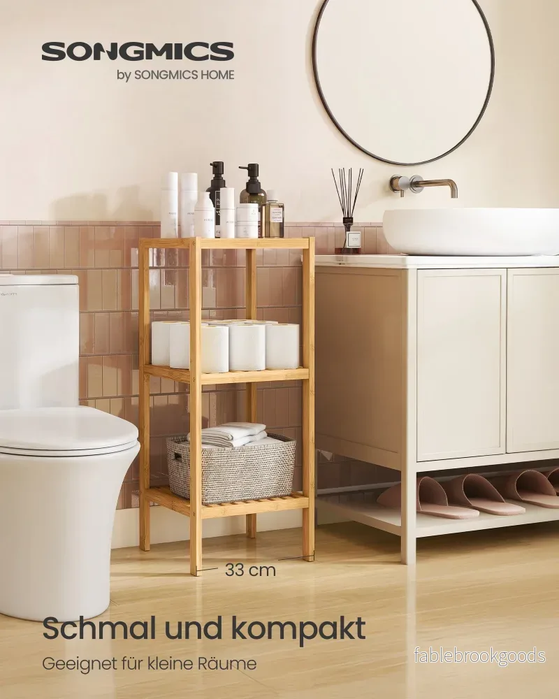Badkamerrek - Bamboe - Smal - 79 cm - Naturel Beige - Bild 2