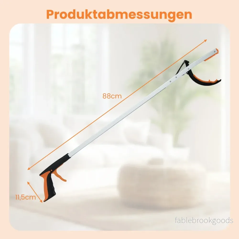 Extra – lång griptång Trädgårdsgrip och sopuppsamlingspinne Lätt aluminiumklor – 88 cm – Silver - Bild 2