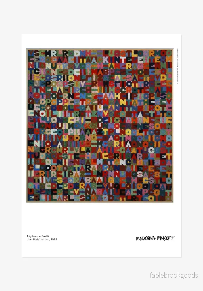 Poster, Alighiero Boetti, Utan Titel Poster, Alighiero Boetti, Utan Titel