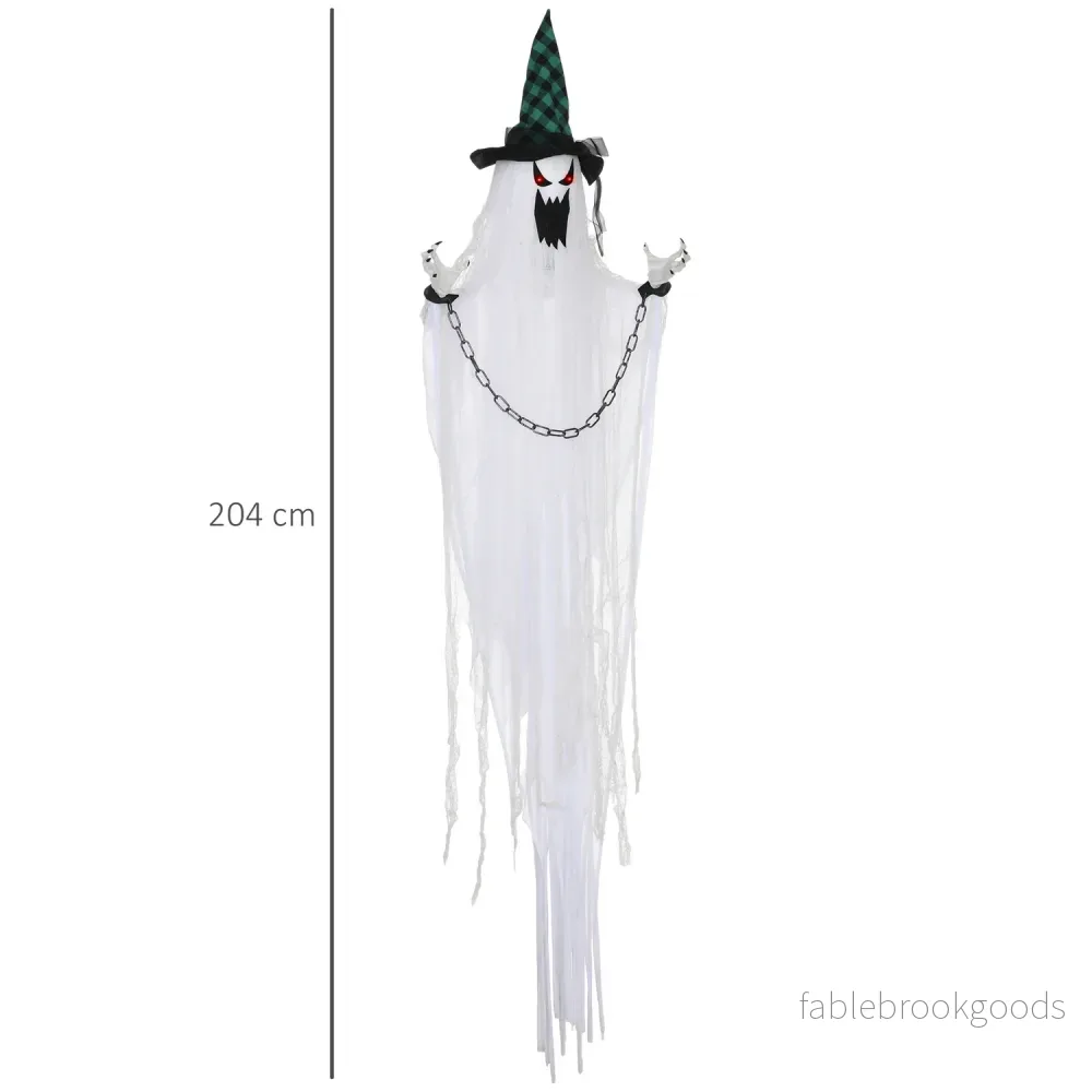 Animerad Halloween-rekvisita – Skakande spöke med röda ögon - Bild 3