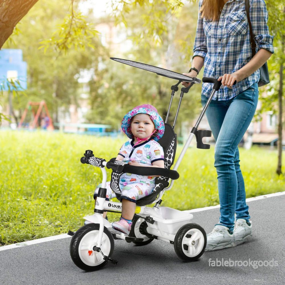 Trehjuling för barn med solskydd och justerbar sits - Bild 2