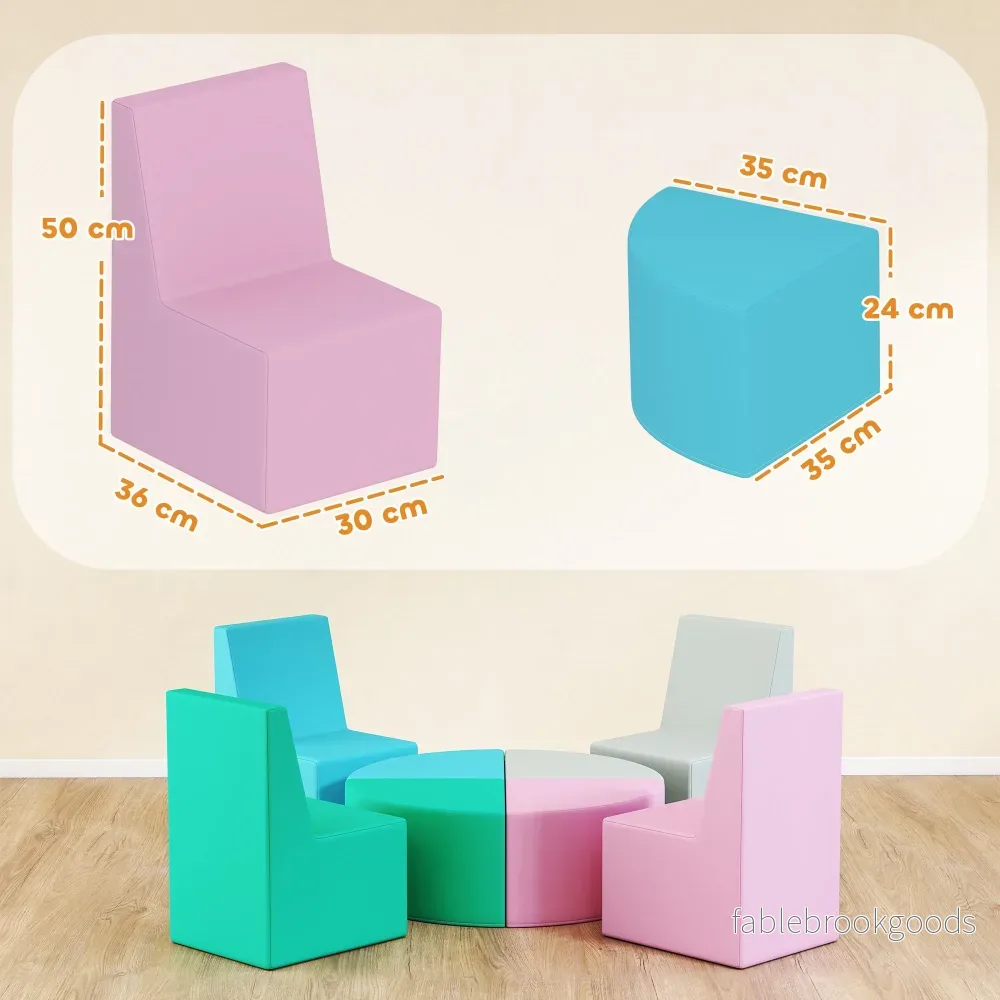 Barnens set med byggklossar av skumgummi, 8 delar, flerfärgade - Bild 3