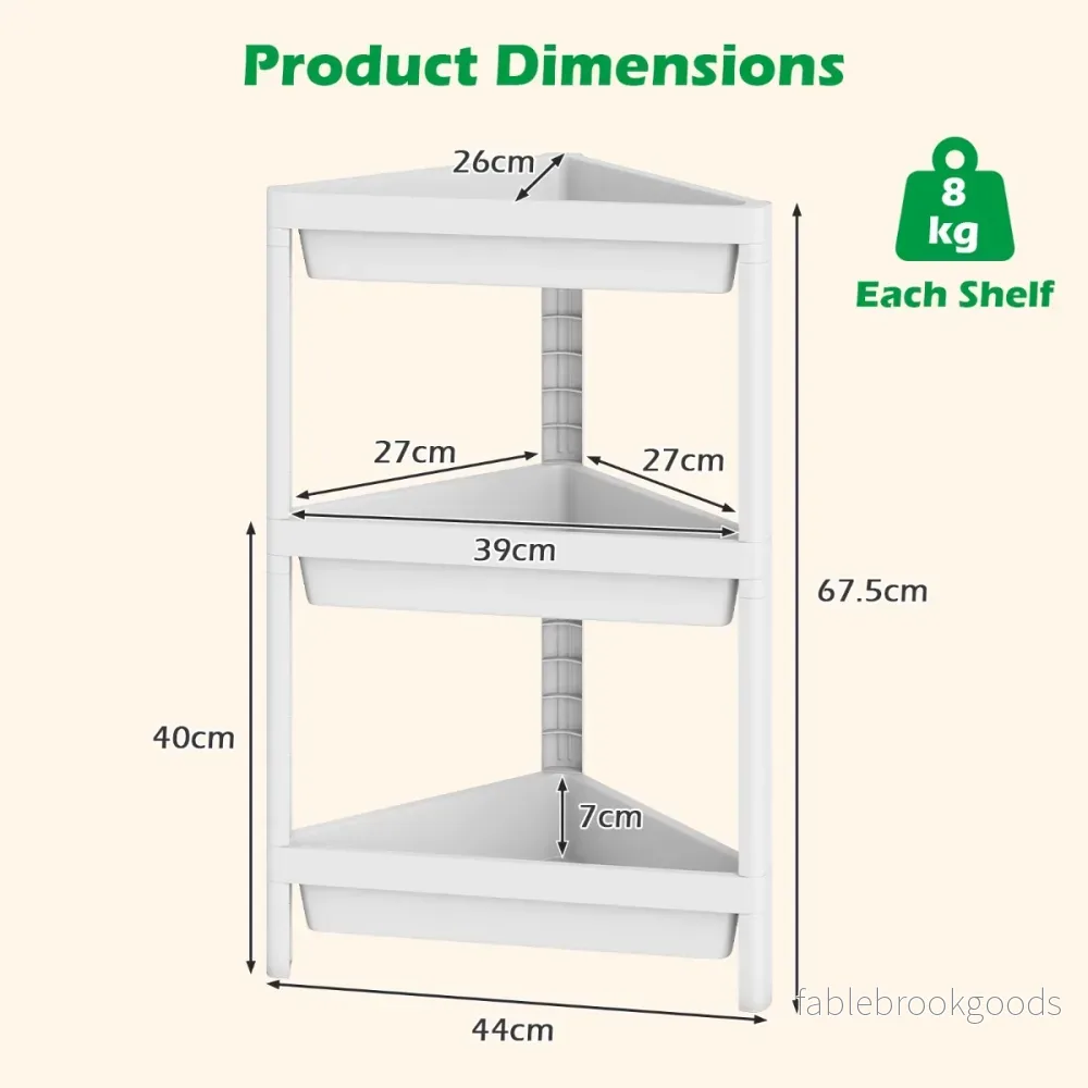 pack – hörnhylla med avtagbar design och dräneringshål fristående badrumshylla Vitt – 2 – Vit - Bild 2
