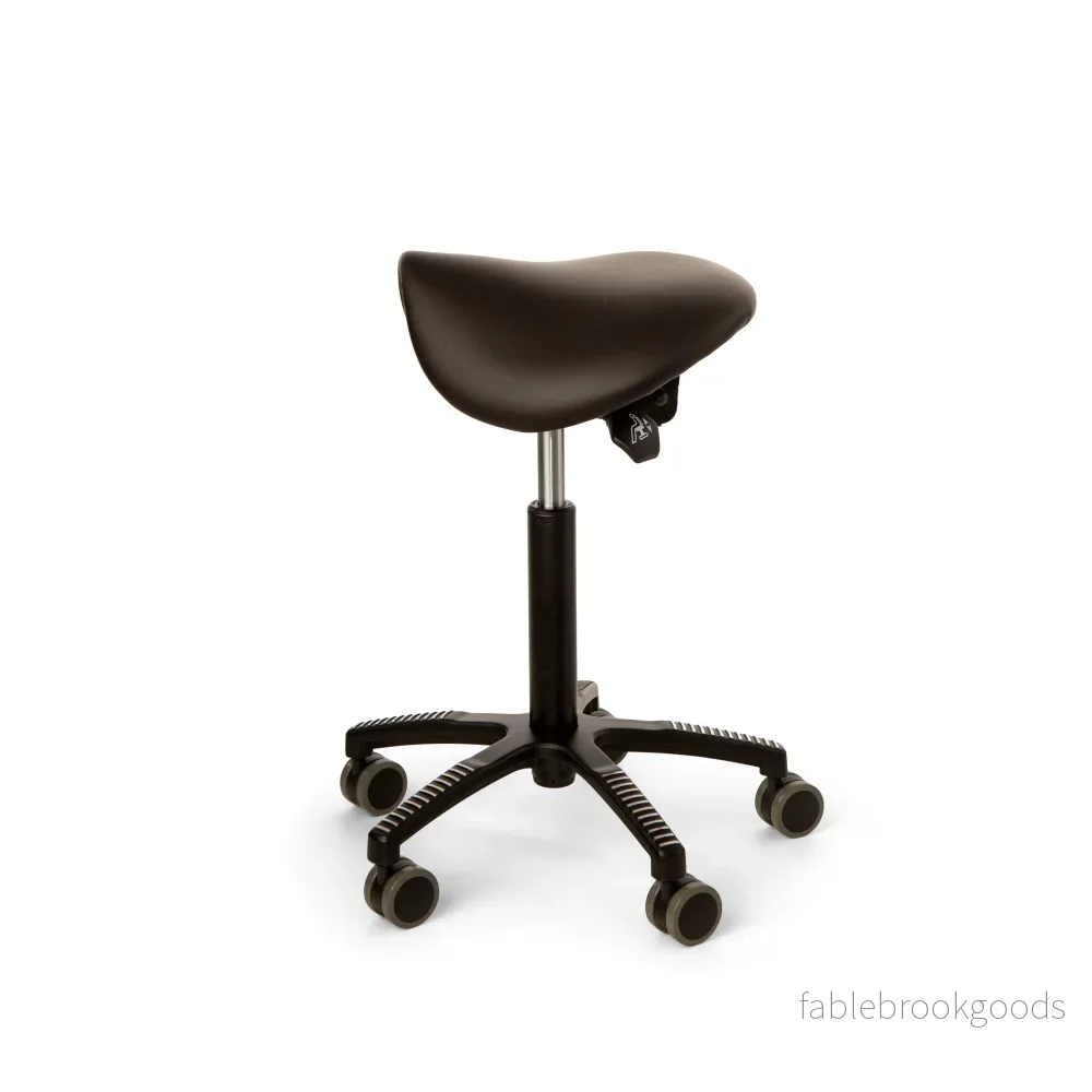 ErgoSaddle sadelstol, svart konstläderklädsel - Bild 3