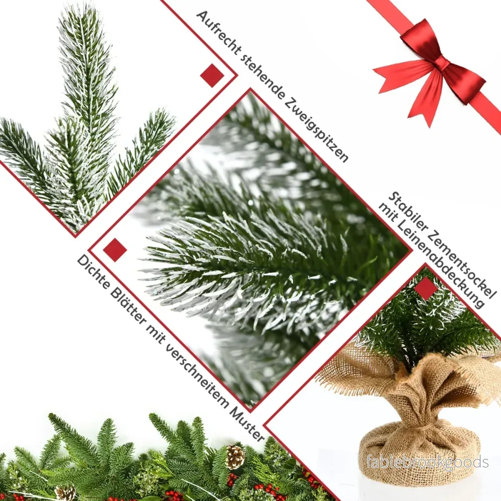 Hög – konstgjord mini julgran liten för bord + – 50 cm – Grön - Bild 3