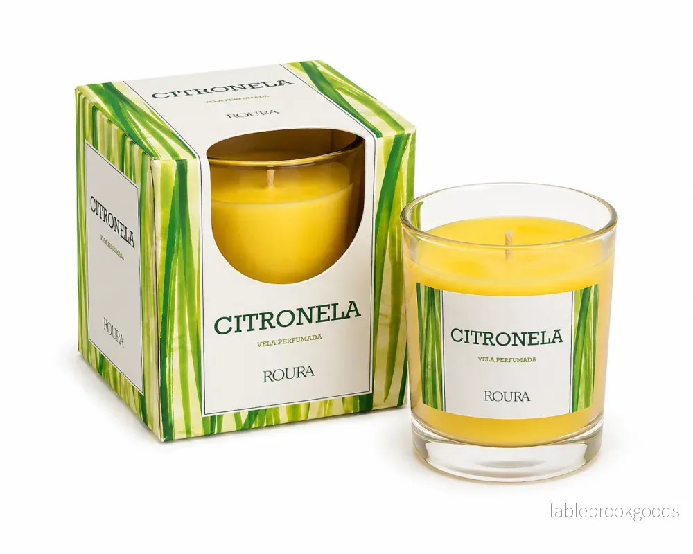 Doftljus Citronella i glas 83×70 mm från Roura Doftljus Citronella i glas 83×70 mm från Roura