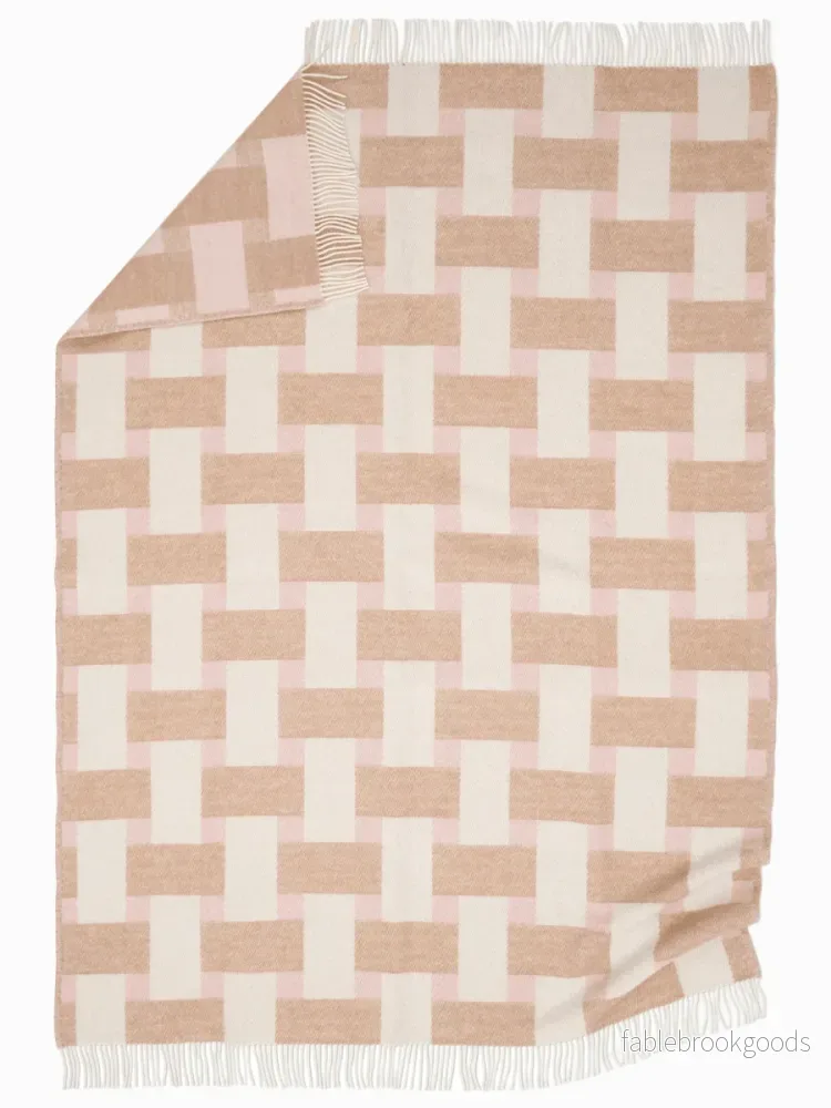Pläd Weave Rosa