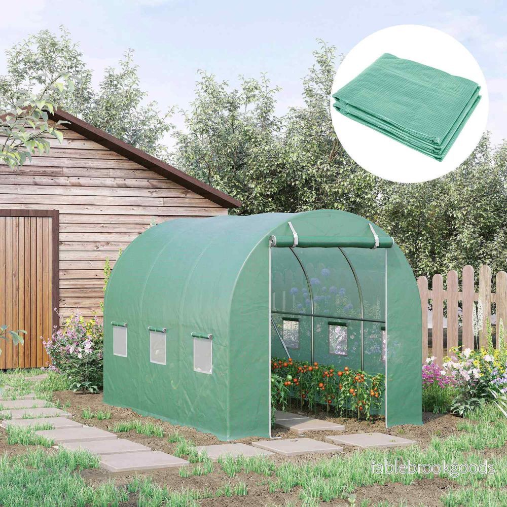 Trädgårdstunnelfilm i polyeten, 3x2x2m, 6 fönster - Bild 2