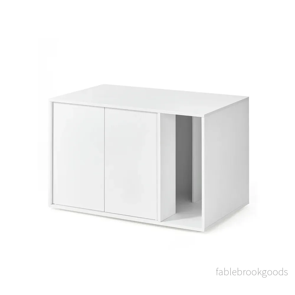 Kattsandskåp – Push-To-Open-dörrar – Snövit Kattsandskåp – Push-To-Open-dörrar – Snövit