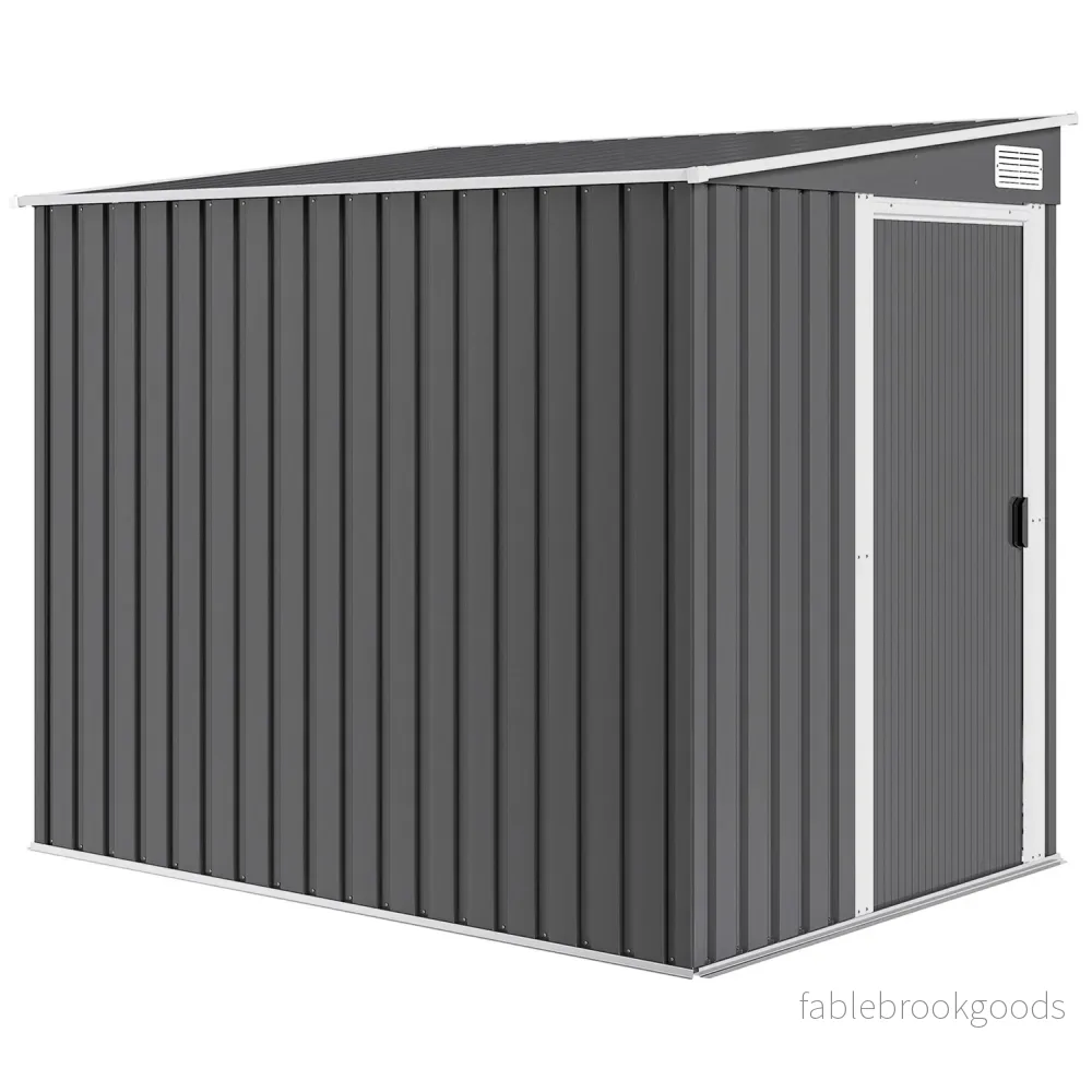 Utomhusförrådsbod, 7x5 fot, galvaniserat stål, ventilerad