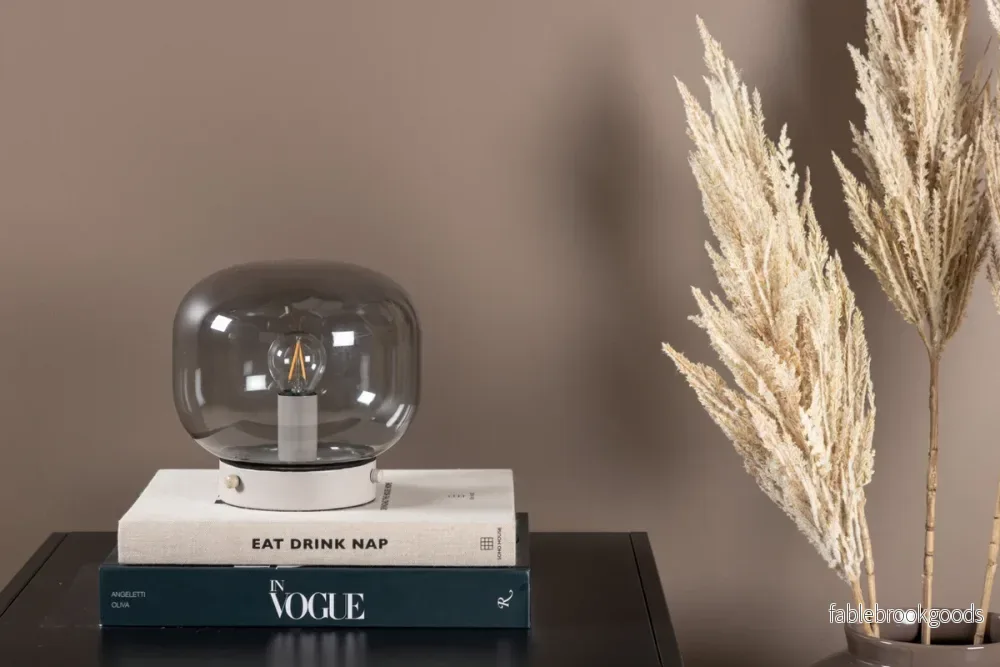 Bolloneli Bordslampa Beige Ø19 cm – E14 Bordslampa | Venture Home
