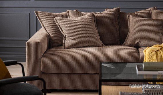 Lund 3-seater Sofa, Nougat Corduroy, removable & washable cover - Bild 3