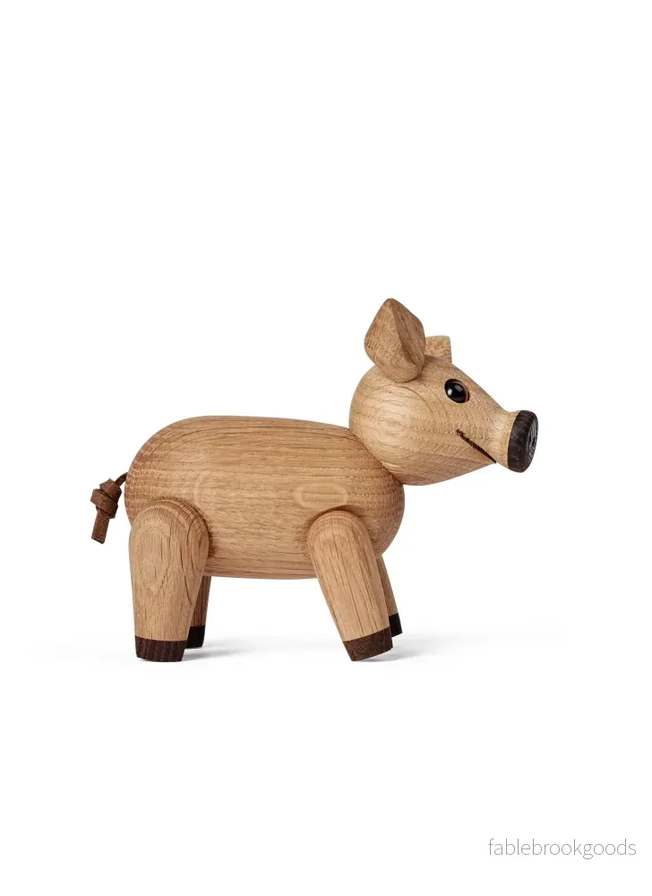 Percy Gris – Träfigur Dekoration 9cm Ek - Bild 3