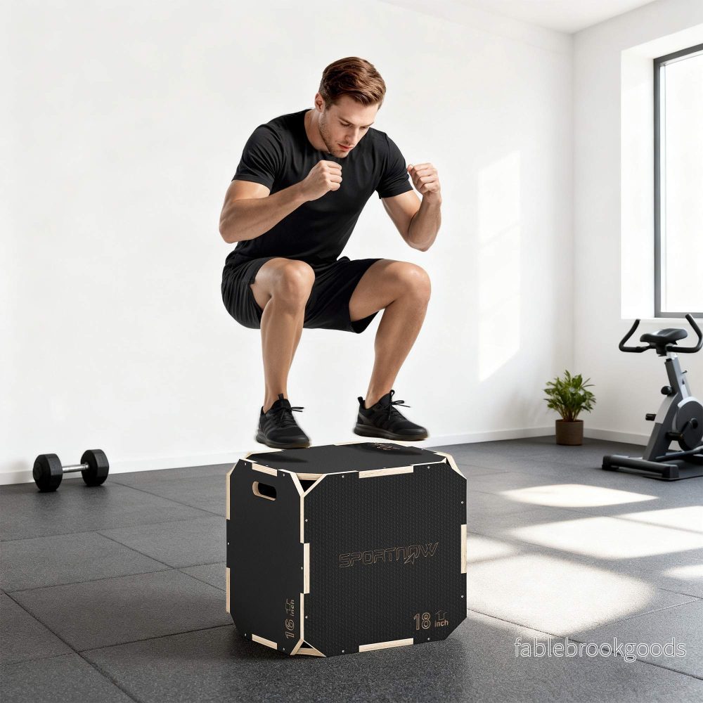 Plyobox 3-i-1, Trä, 61/51/41 cm, 120 kg, Svart - Bild 2