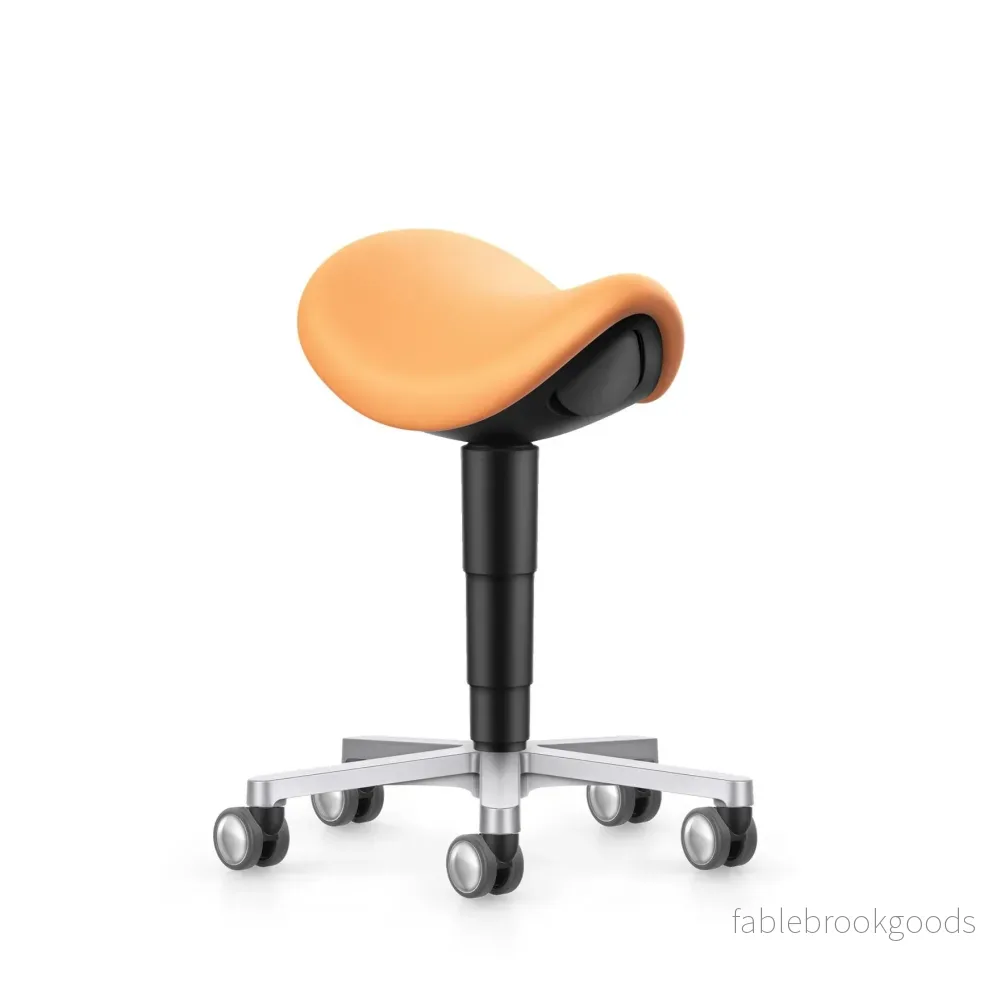 Stool laboratorie/medical sadelstol, aprikos konstläder Stool laboratorie/medical sadelstol, aprikos konstläder