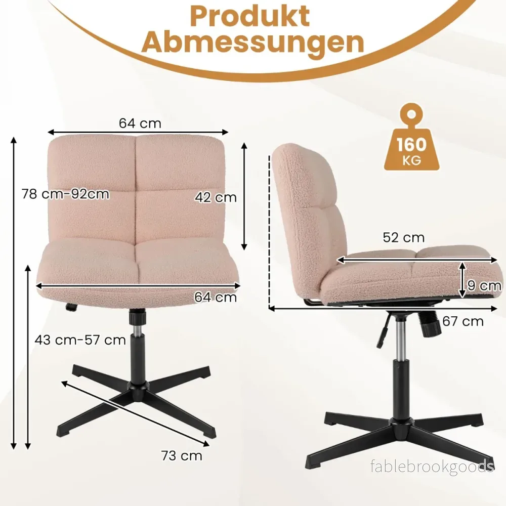 Schneidersitz – Stol utan armstöd med bred sits – Rosa - Bild 2