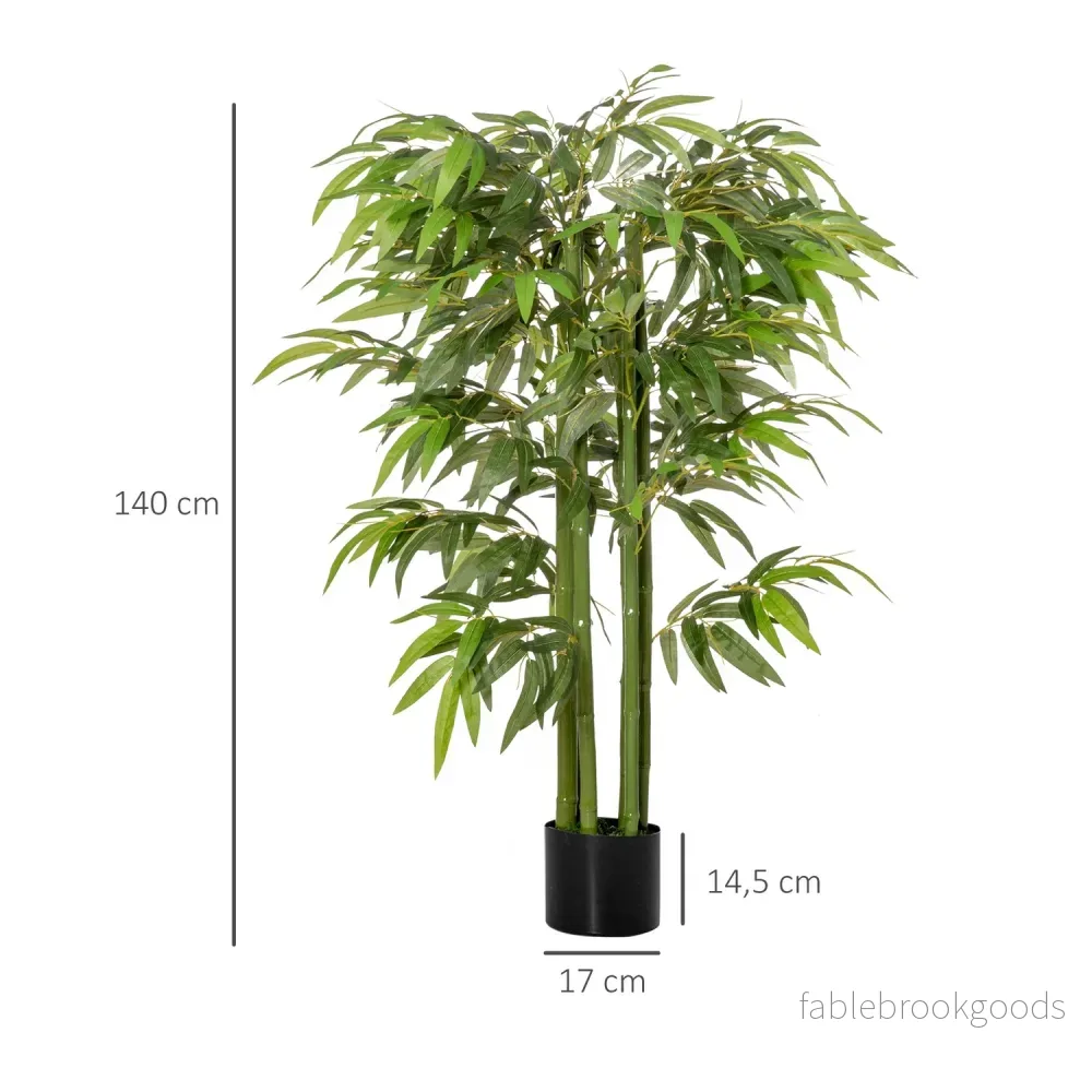 Konstgjord bambuväxt, 140 cm, 780 löv, inomhusdekor - Bild 3