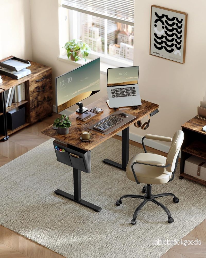Elektriskt skrivbord - Justerbar i höjdled - 4 minnespositioner - USB C snabbladdare - 120 till 180 x 80 - Bild 2