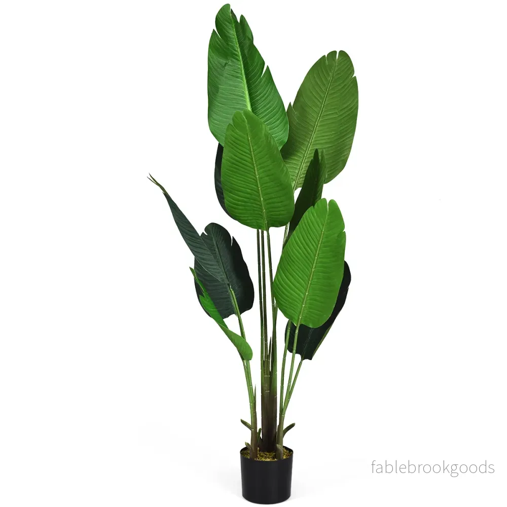 Konstgjord – växt Tropisk Palm Artificiell Monstera – 160 cm – Grön - Bild 2