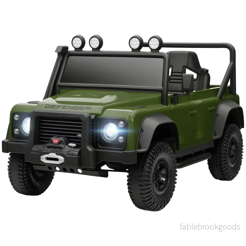Elbil för barn, 12V batteri, fjärrkontroll, grön