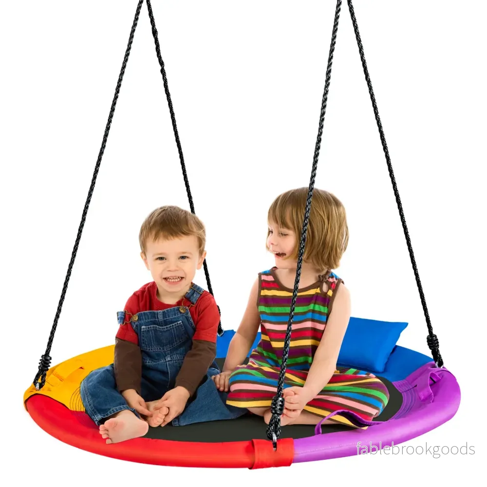 Gunga – med justerbart rep – 100-180 cm Ø 100 cm – Färgglad