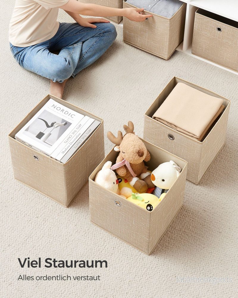 Förvaringsboxar set om 6 – gråmelerad - Bild 3