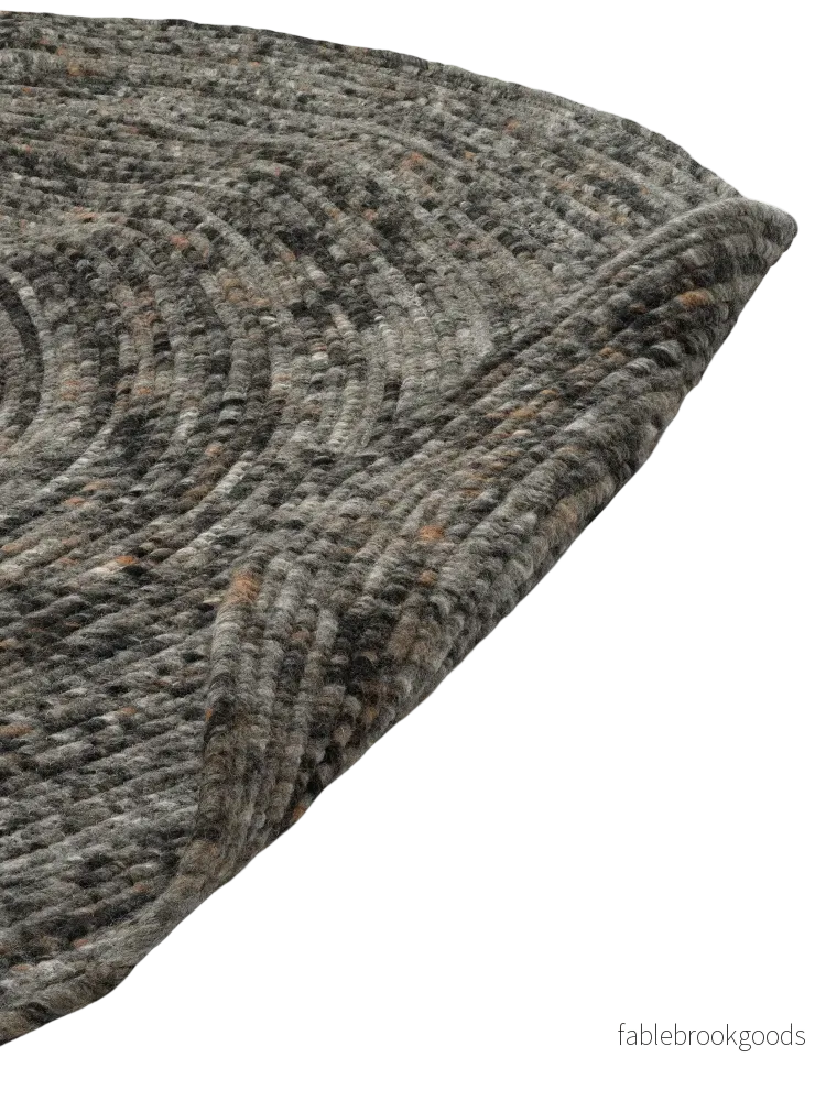 Måttanpassad Matta Merino Grey Melange Rund - Bild 3