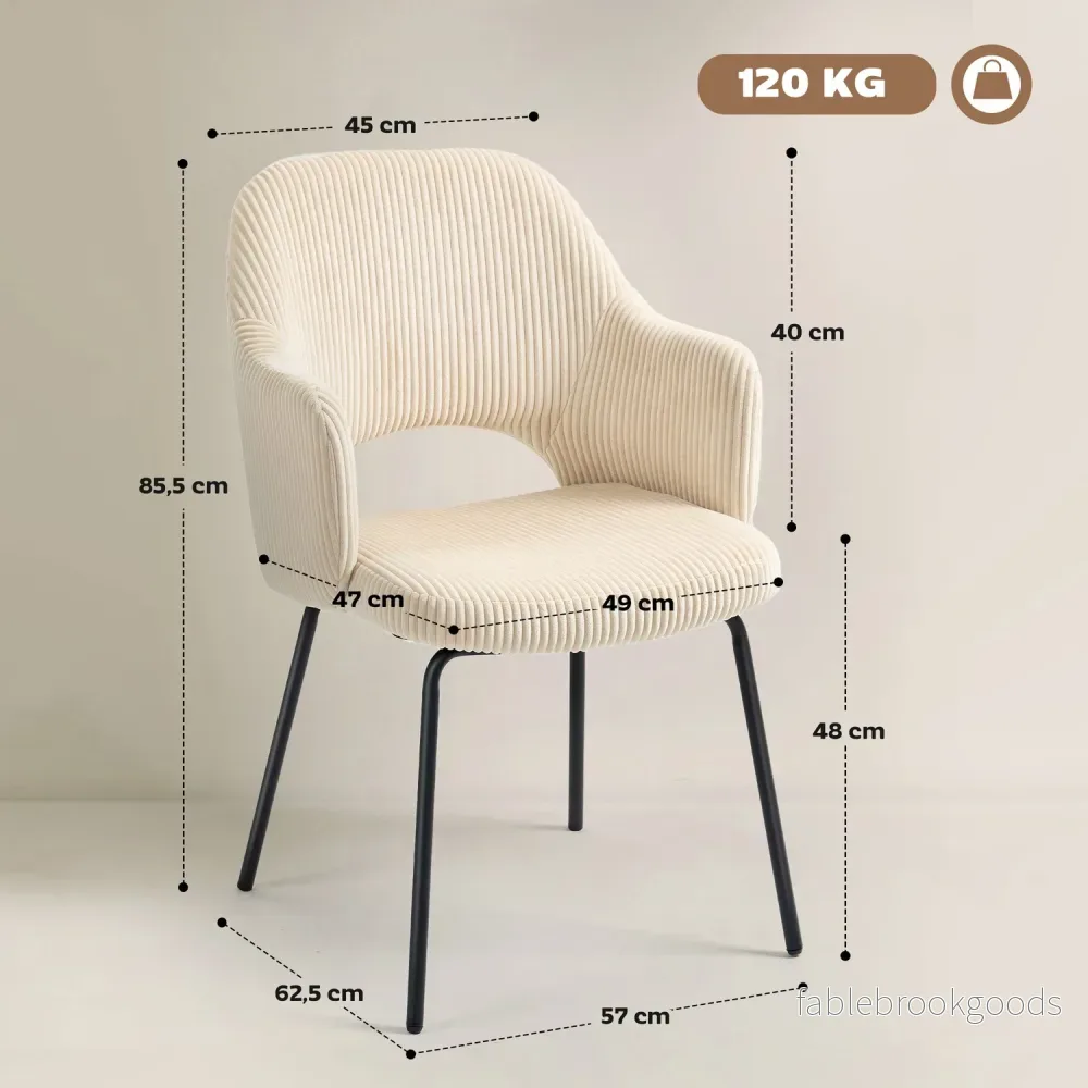 Matstol, sladdklädsel, snäckformad, metallben, beige - Bild 3