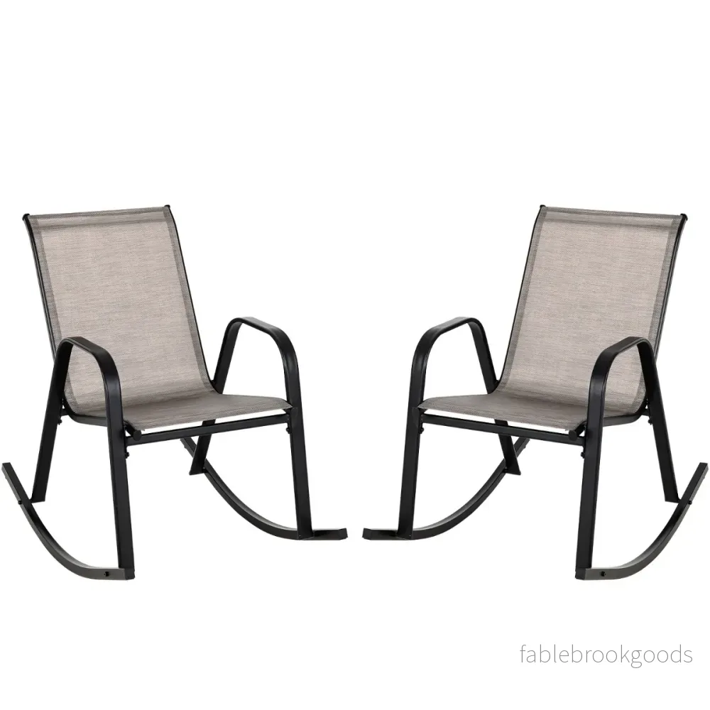 Set – med gungstolar ventilerande tygsits Ergonomisk gunga + – 2 – Brun