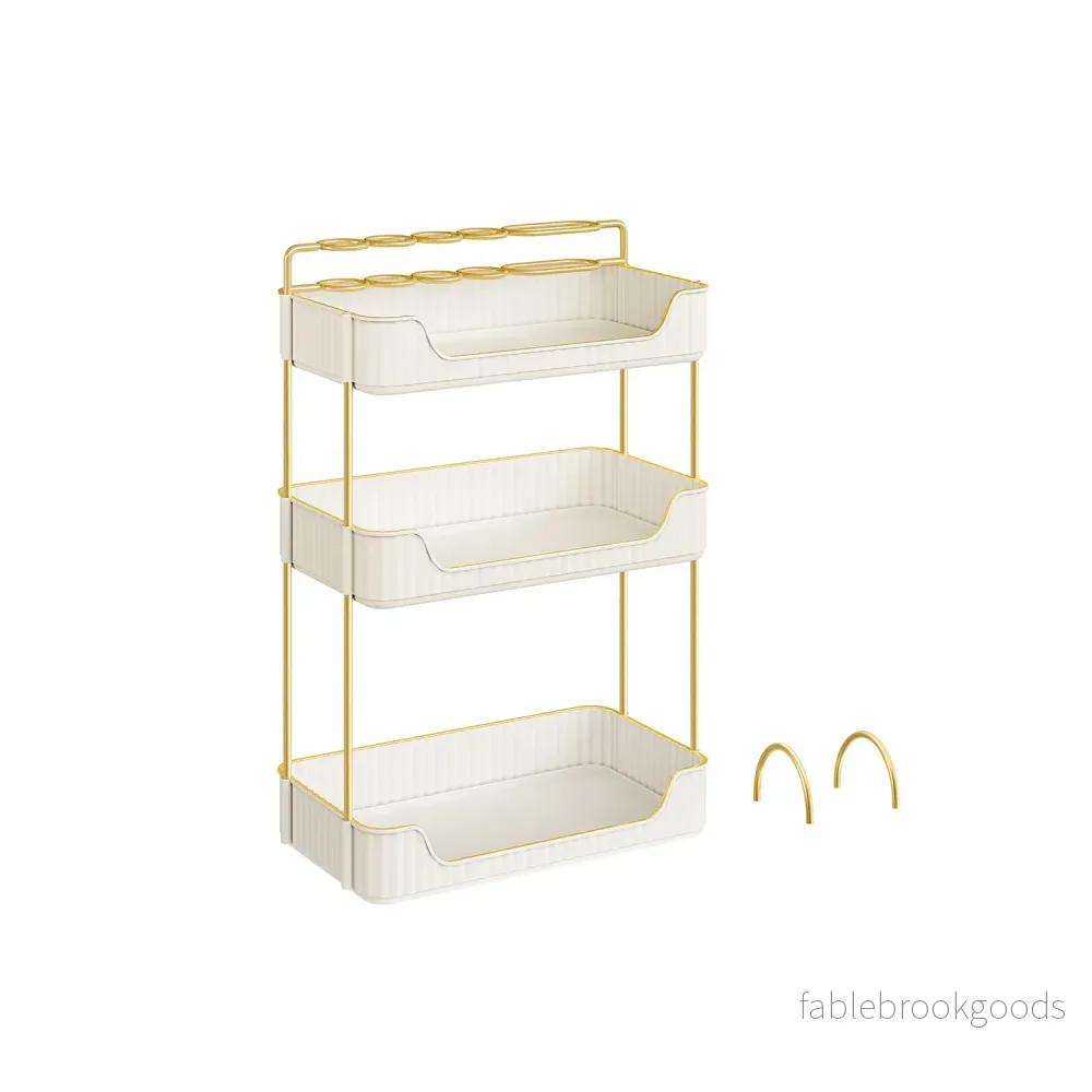 Rektangulär makeup-organisator – snygg design – molnvit Rektangulär makeup-organisator – snygg design – molnvit
