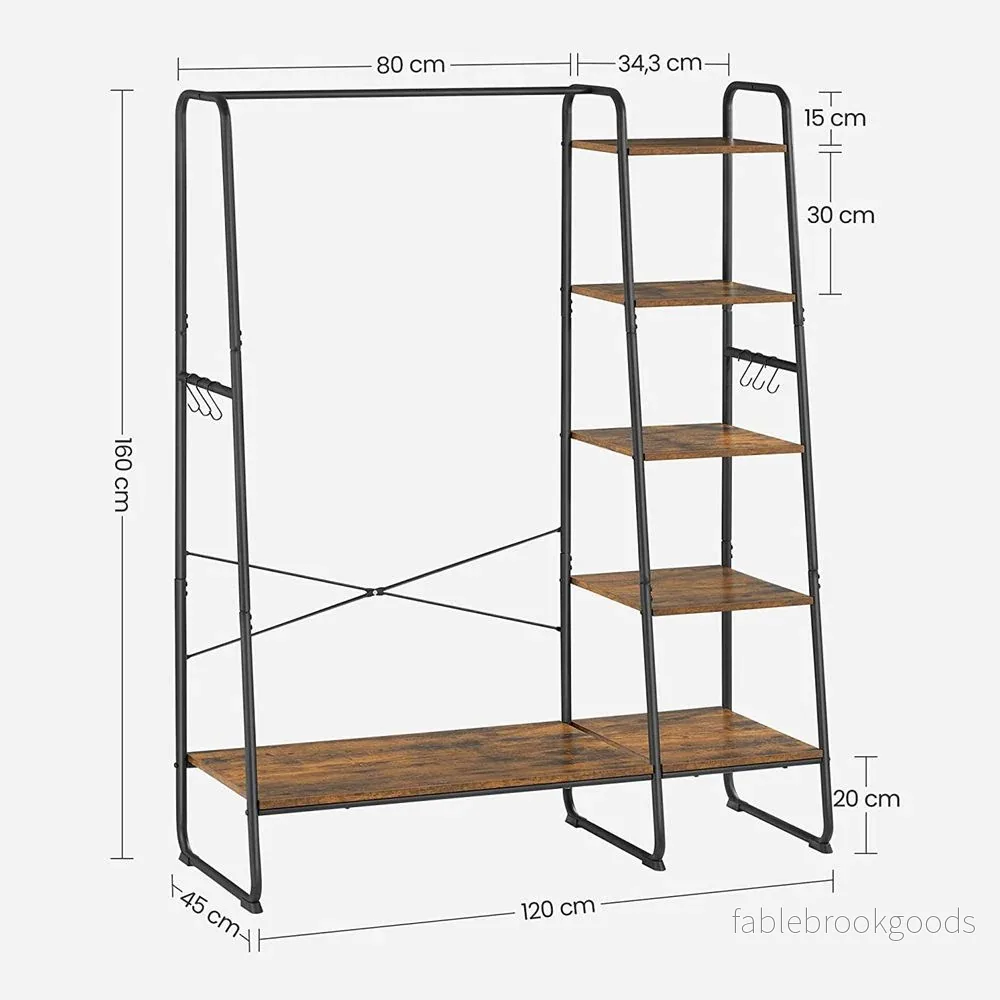 Garderob – Elegant design med gardiner – Svart - Bild 2