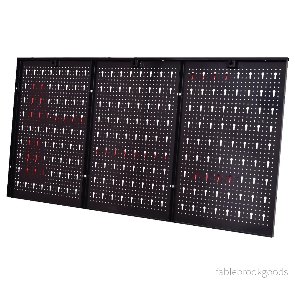 Verktygsvägg – perforerad verkstadsvägg med st. verktygshållare set expanderbar – 17 120 x 60 cm – Svart - Bild 3