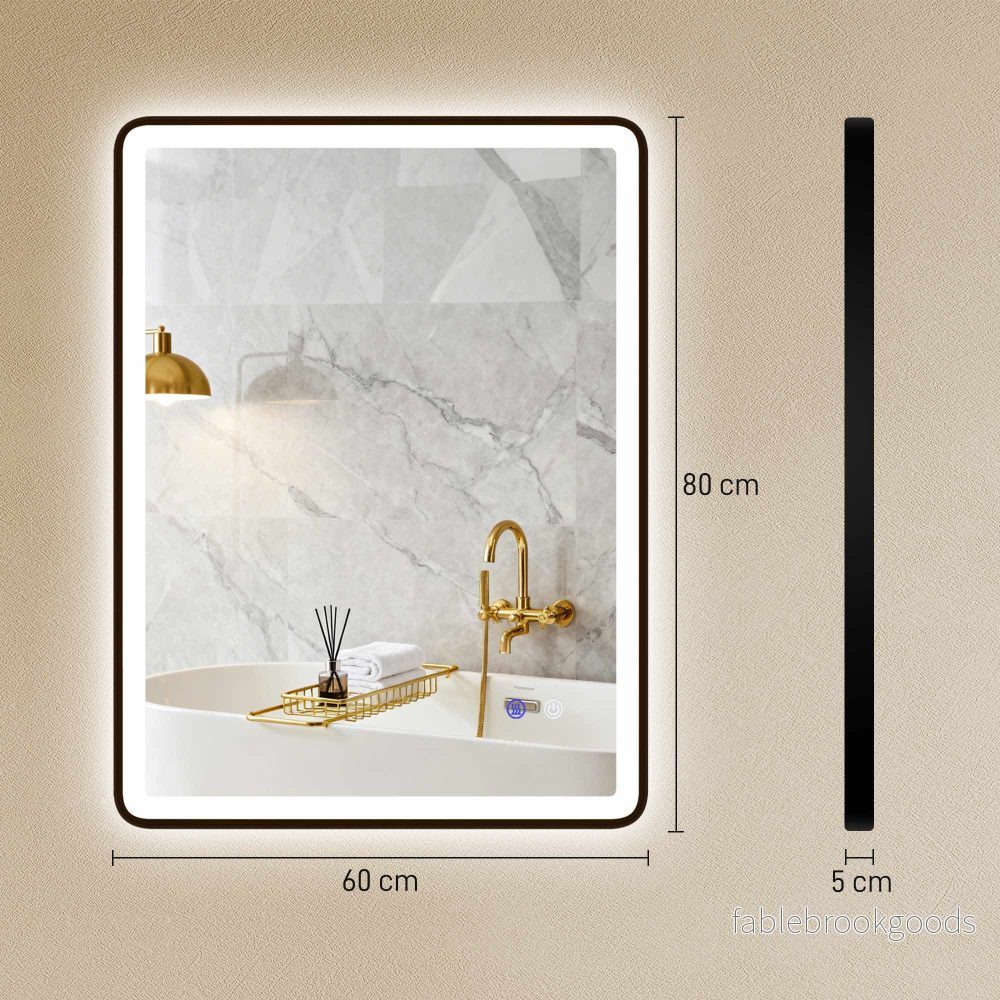 Anti-imma LED badrumsspegel, dimbar, 80x60 cm - Bild 3