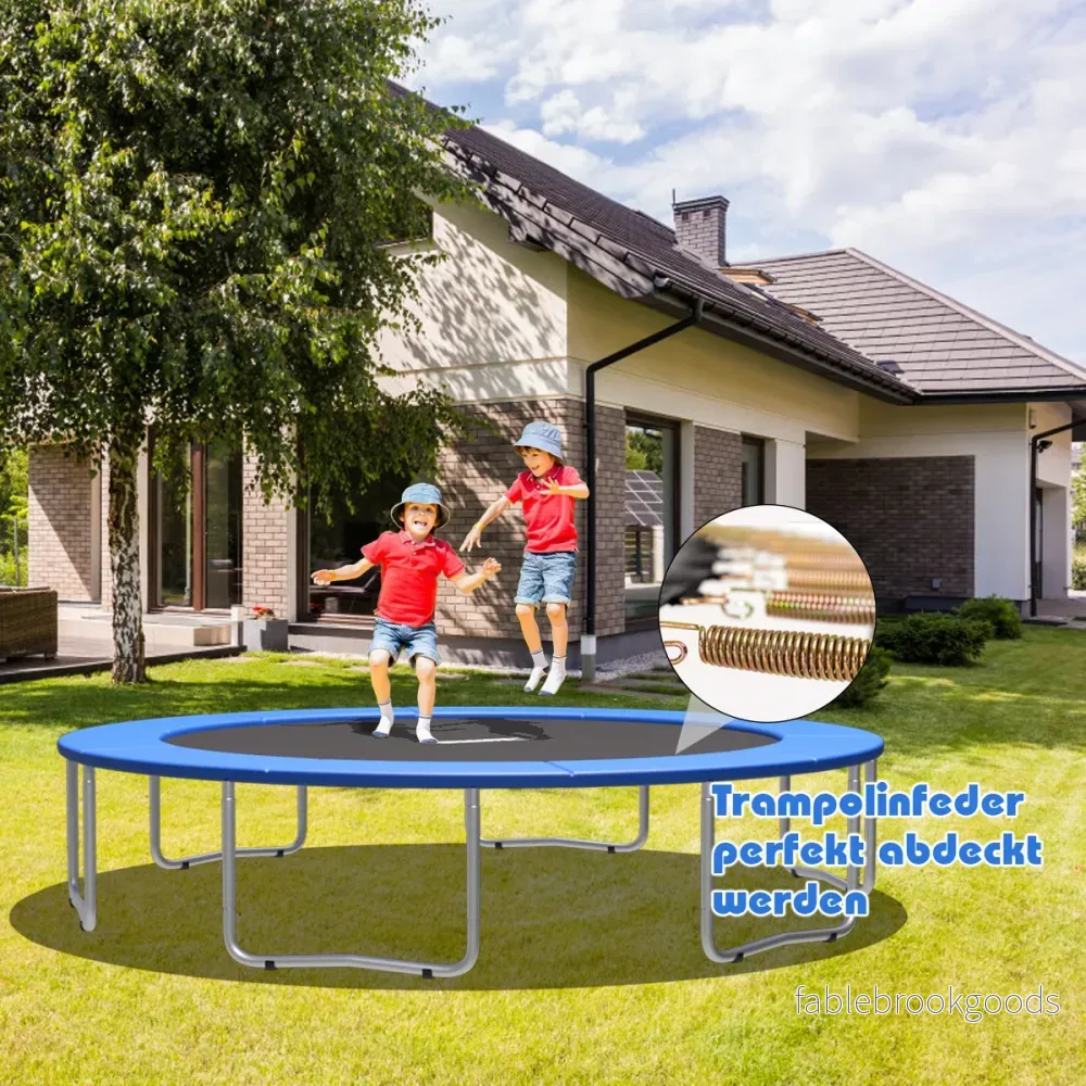 Studsmatta – madrass träning fitness gymnastik stoppning – 427 cm x 427 cm x 10 cm – Blå